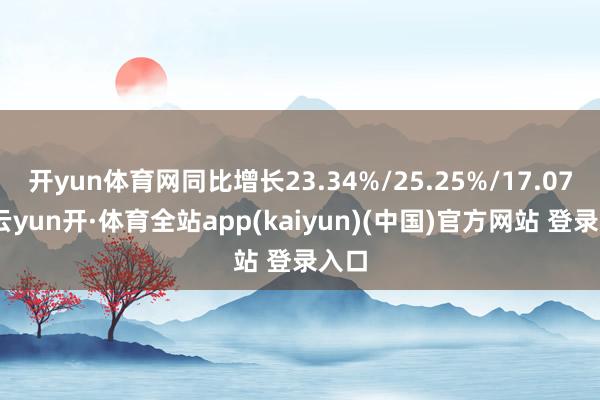 开yun体育网同比增长23.34%/25.25%/17.07%-云yun开·体育全站app(kaiyun)(中国)官方网站 登录入口