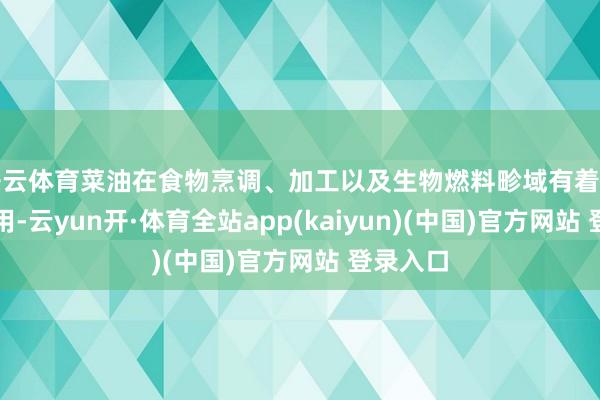 开云体育菜油在食物烹调、加工以及生物燃料畛域有着无为的利用-云yun开·体育全站app(kaiyun)(中国)官方网站 登录入口