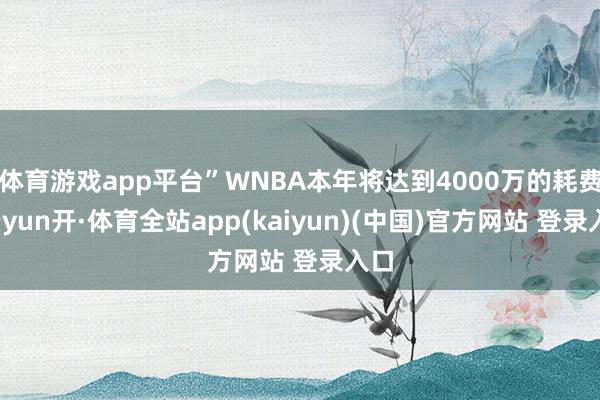 体育游戏app平台”WNBA本年将达到4000万的耗费-云yun开·体育全站app(kaiyun)(中国)官方网站 登录入口