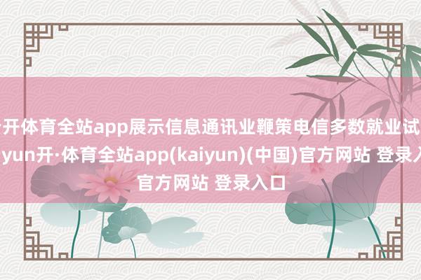 云开体育全站app展示信息通讯业鞭策电信多数就业试点-云yun开·体育全站app(kaiyun)(中国)官方网站 登录入口